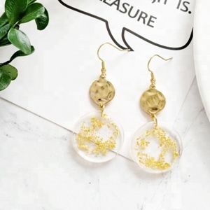 Gold Pattern Earrings